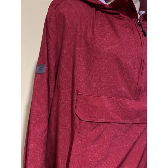 NEW Ohio State Buckeyes Colosseum Red 1/2 Zip Hooded Anorak Jacket Palms Men's L - Picture 3 of 12